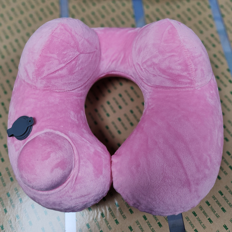 Надуваем U-образен възглавник за шия по време на пътуване – преносим, универсално пасващ, PVC плат, пълнеж въздух, модерен минималистичен дизайн