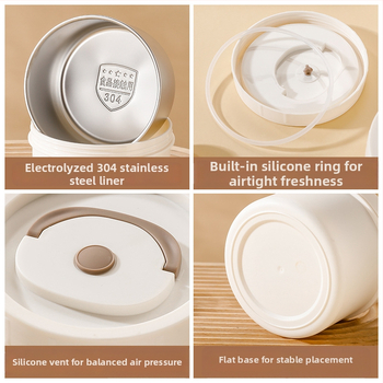 Κυκλικό κουτί γεύματος από PP, κατάλληλο για τρόφιμα, ασφαλές σε μικροκύματα, διατηρεί τη θερμότητα, χωρητικότητα 301-500 ml