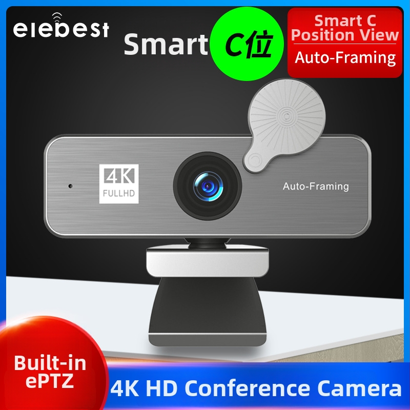 HD webkamera 4K (3840x2160) USB 2.0 Plug-and-Play s vstavaným mikrofónom, fixné zaostrenie