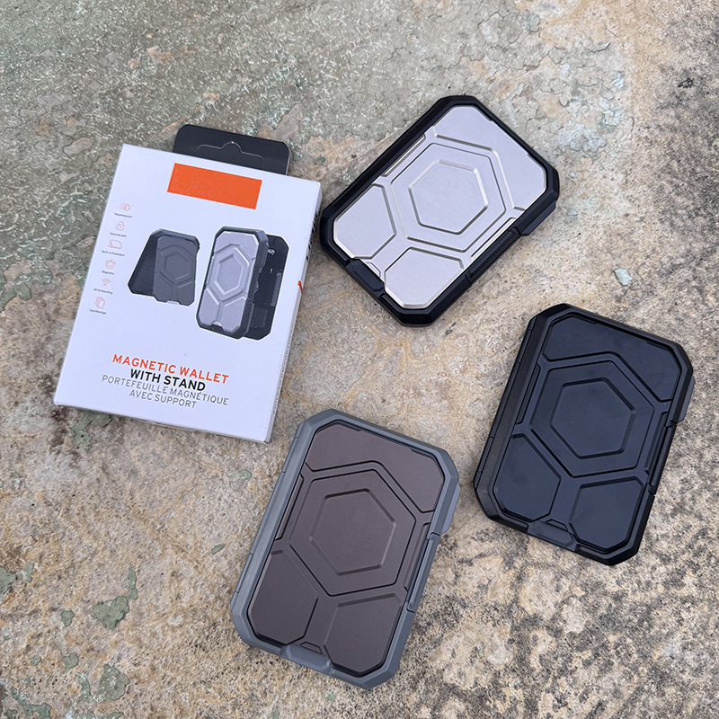 Suport magnetic pentru card MagSafe pentru iPhone 17 cu stand magnetic – metal, utilizare generală, Brand: Other