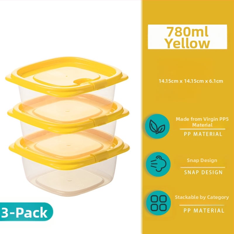 Camellia Κουτί συντήρησης τροφίμων, πλαστικό, ορθογώνιο, κατάλληλο για φούρνο μικροκυμάτων, με καπάκι