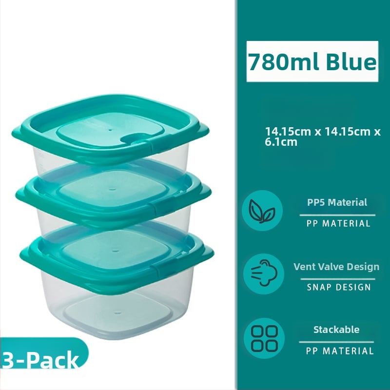 Camellia Κουτί συντήρησης τροφίμων, πλαστικό, ορθογώνιο, κατάλληλο για φούρνο μικροκυμάτων, με καπάκι