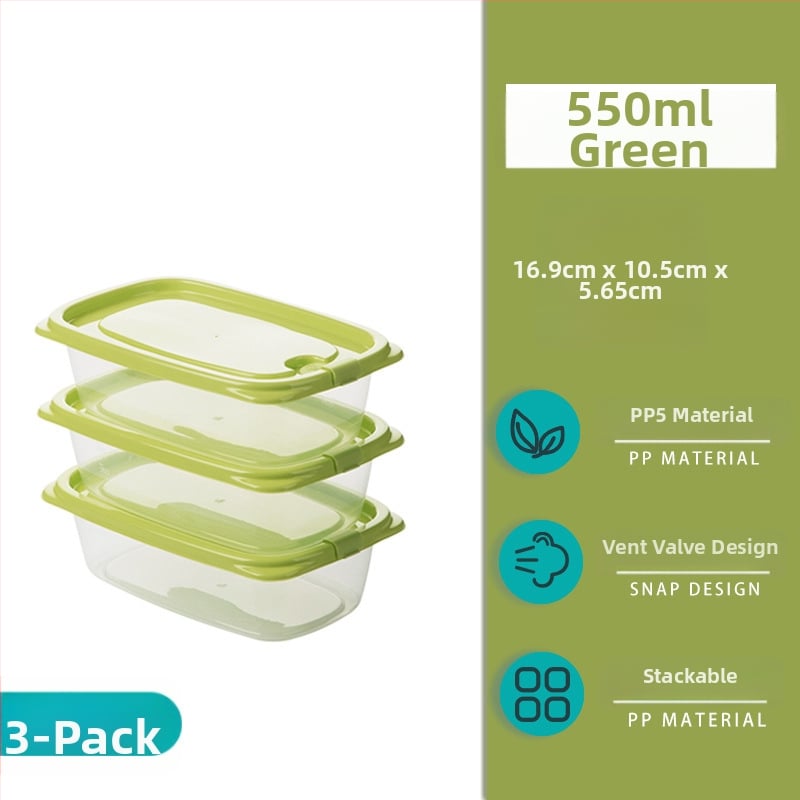 Camellia Κουτί συντήρησης τροφίμων, πλαστικό, ορθογώνιο, κατάλληλο για φούρνο μικροκυμάτων, με καπάκι