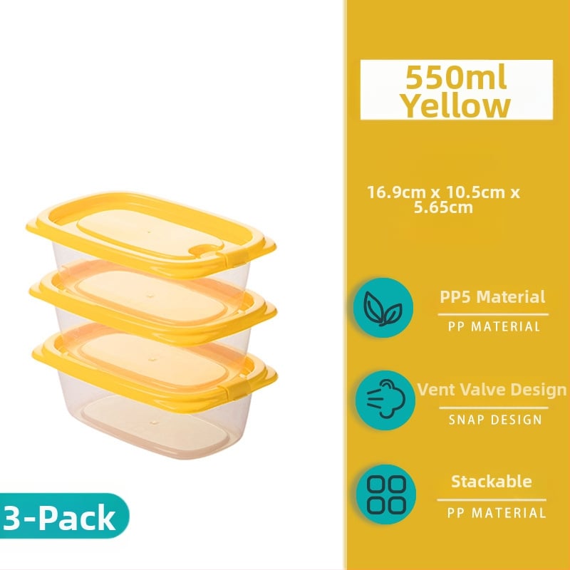 Camellia Κουτί συντήρησης τροφίμων, πλαστικό, ορθογώνιο, κατάλληλο για φούρνο μικροκυμάτων, με καπάκι