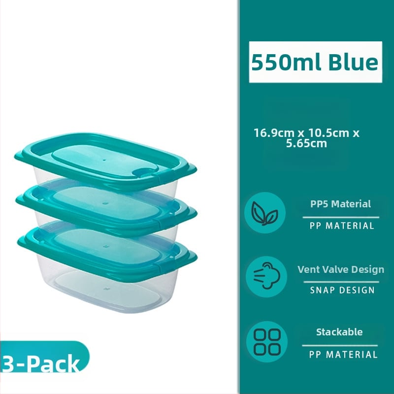 Camellia Κουτί συντήρησης τροφίμων, πλαστικό, ορθογώνιο, κατάλληλο για φούρνο μικροκυμάτων, με καπάκι