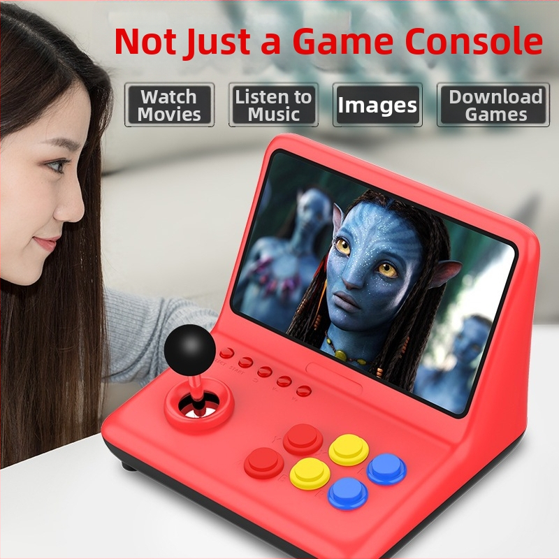 Herná konzola modelu A12, 16GB pamäte, Linux OS, HDMI rozhranie, viazané ovládanie — retro arcade zariadenie