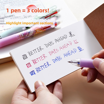 Cartoon séria mazateľné pero s push-type mechanizmom, guľôčková špička, z nerezovej ocele, plastové puzdro