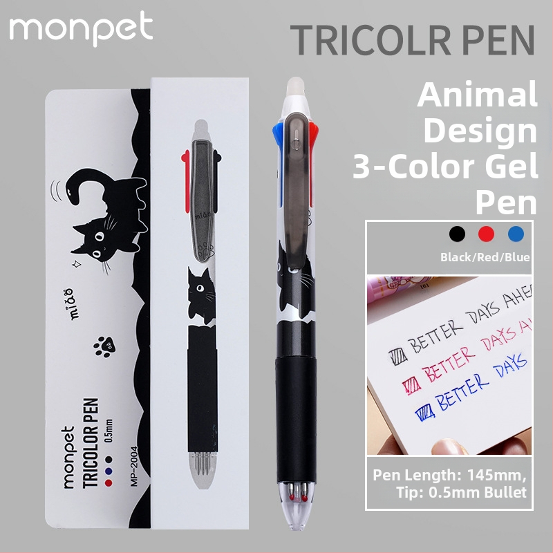 Cartoon séria mazateľné pero s push-type mechanizmom, guľôčková špička, z nerezovej ocele, plastové puzdro