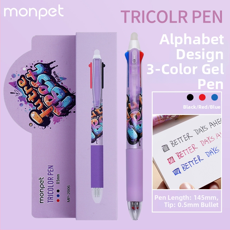 Cartoon séria mazateľné pero s push-type mechanizmom, guľôčková špička, z nerezovej ocele, plastové puzdro