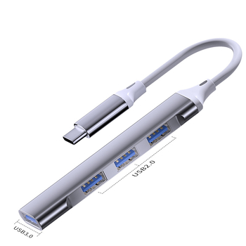 Type-C USB хъб с 4 порта, USB 2.0, захранван чрез USB
