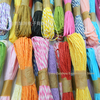 Ručne tkaná šnúrka z Kraft papiera na darčekové tašky, hrúbka 1,5–2 mm, značka Drunk continent