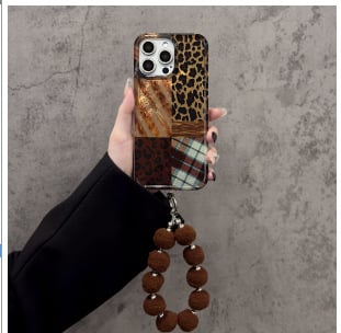 Θήκη iPhone – leopard print vintage ραφή, πίσω κάλυμμα, TPU, IMD, προσαρμόσιμη, ανθεκτική στη φθορά και στις πτώσεις (για iPhone 11/12/12 Pro/Max, 13/13 Pro, 14/14 Pro/Max)