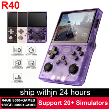 Consolă portabilă de jocuri R40S Pro, arcade nostalgic, All-in-One, Open-Source, Dual-OS, 64GB/128GB, USB, 3.5 mm