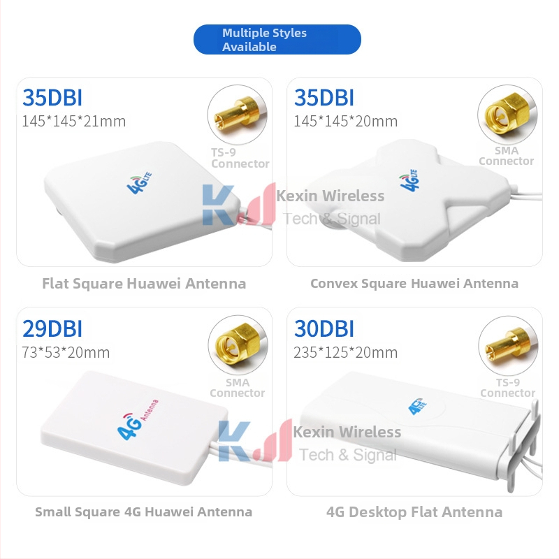 Tabletová anténa pre 4G bezdrôtovú sieť, dvojpólová polarizácia, omni smerová, vonkajší vysoký zisk, TS9 konektor