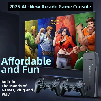 Retro arcade herná konzola pre domáce použitie s TV projektorom, bezdrôtové dvojjoysticky, HD nostalgický štýl