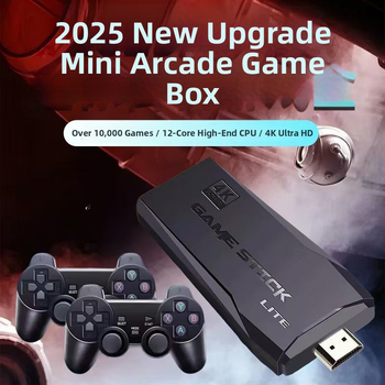 Retro arcade herná konzola pre domáce použitie s TV projektorom, bezdrôtové dvojjoysticky, HD nostalgický štýl