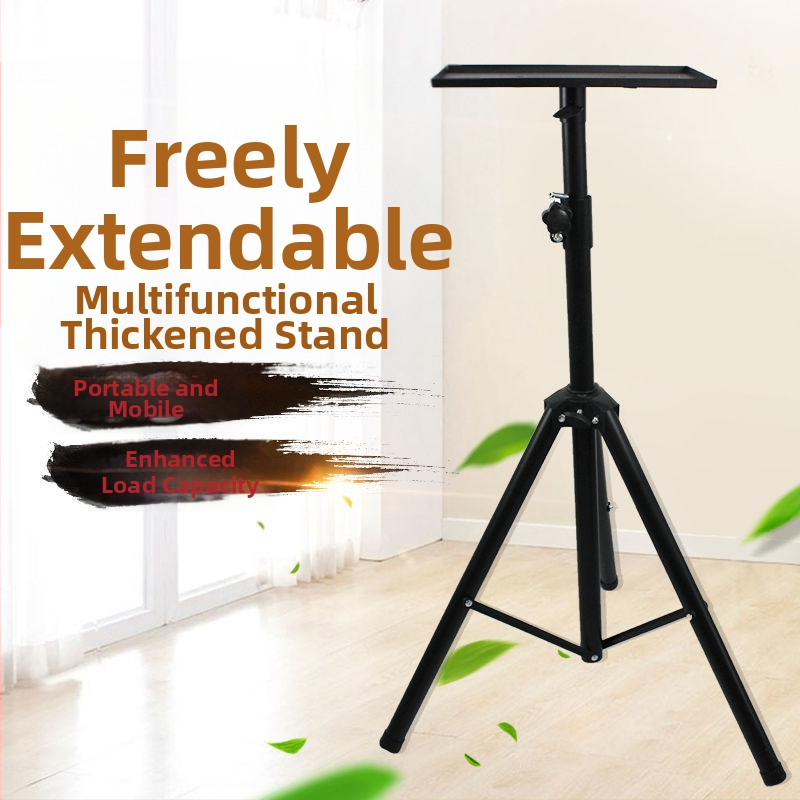 Padlóra álló projektor-trípó tálcával, ágy melletti állítható magasság, masszív projektor tartó otthoni használatra