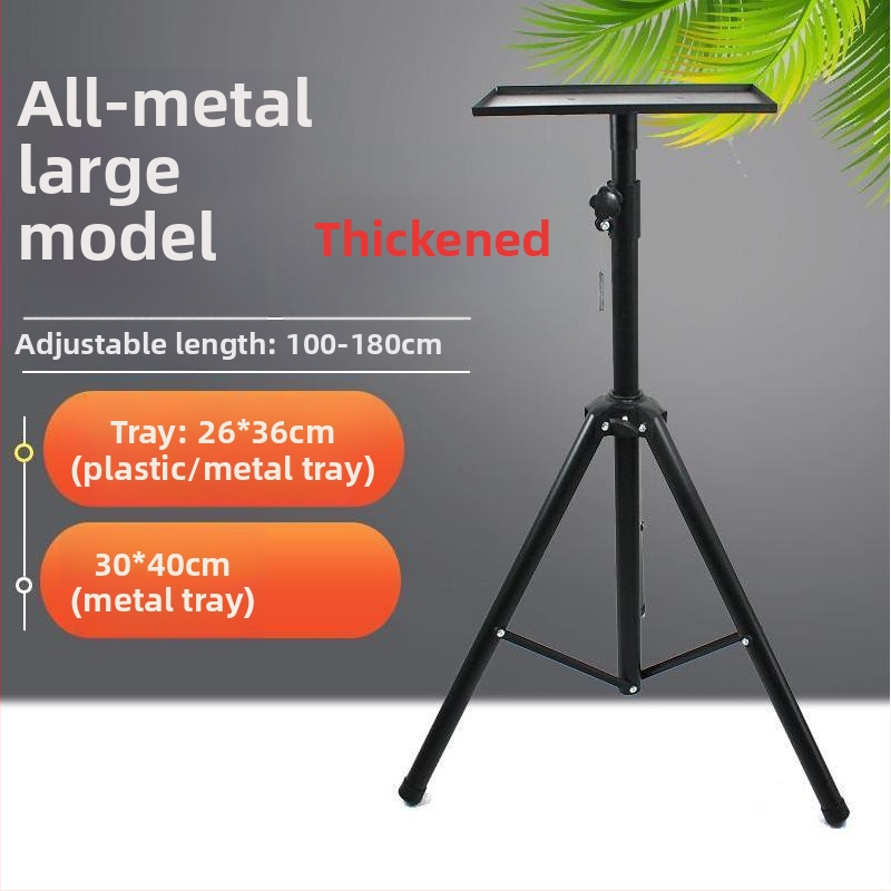 Padlóra álló projektor-trípó tálcával, ágy melletti állítható magasság, masszív projektor tartó otthoni használatra