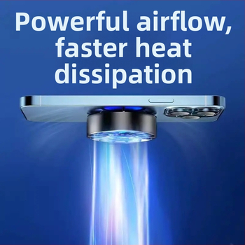 Magnetický chladič pre telefóny a tablety – vzduchové chladenie pre hry, Materiál: ABS+PC+silika-gél+zliatina, Kompatibilita: Android, iPad