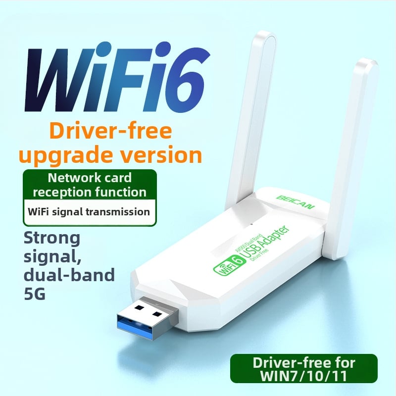  adaptor USB wireless dual-band, până la 1300 Mbps, 2,4/5 GHz, fără driver, pentru notebook și desktop