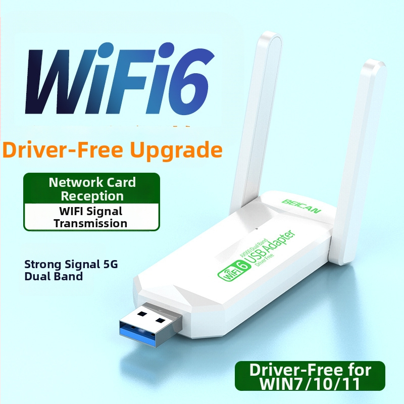  adaptor USB wireless dual-band, până la 1300 Mbps, 2,4/5 GHz, fără driver, pentru notebook și desktop