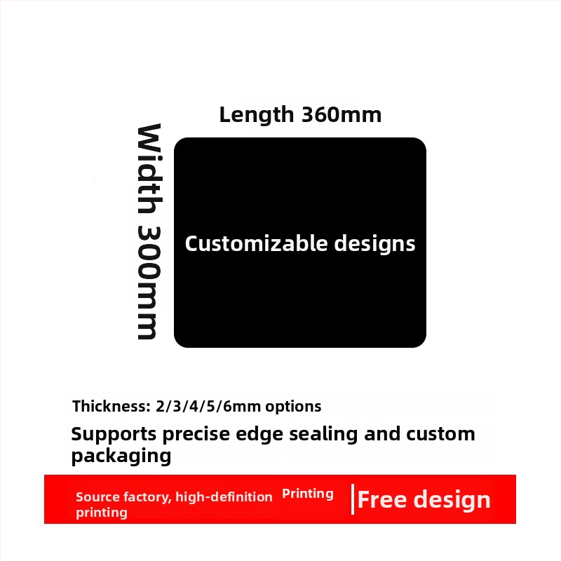 Vlastná reklamná podložka pod myš s logom, jednostranná, protišmyková, tlač tepelného transferu, OEM kompatibilný