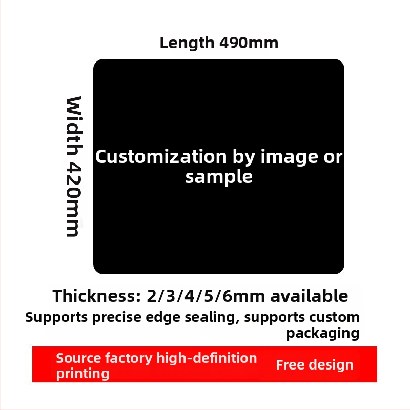 Vlastná reklamná podložka pod myš s logom, jednostranná, protišmyková, tlač tepelného transferu, OEM kompatibilný