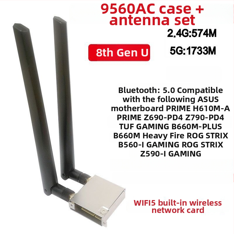 Card Wi‑Fi pentru desktop, 1200 Mbps, interfață M.2, 2.4/5 GHz, 802.11ax