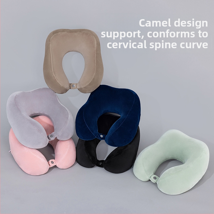 Възглавница за пътуване с U-образна форма от мемори пяна — опора за шията, преносим дизайн, дишаща материя