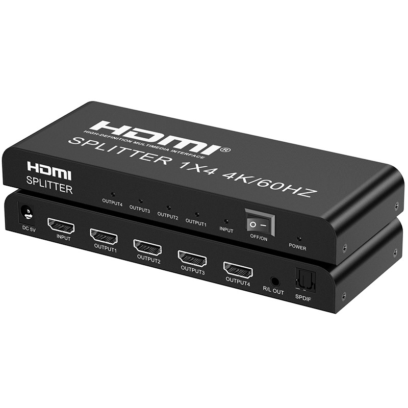 HDMI 2.0 splitter 1x4 sa zvukom i optičkim odvajanjem, 4K60Hz, upravljanje napajanjem