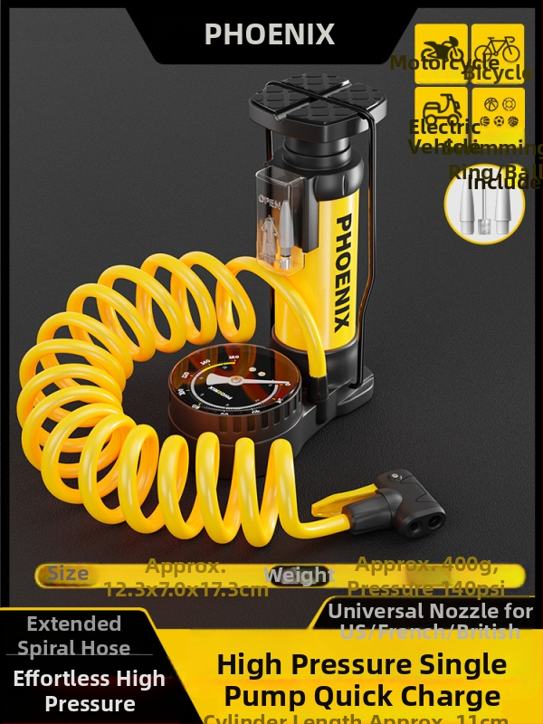 Pedálová ručná pumpa na vzduch pre bicykel, prenosná, vysokotlaková, pre domáce použitie