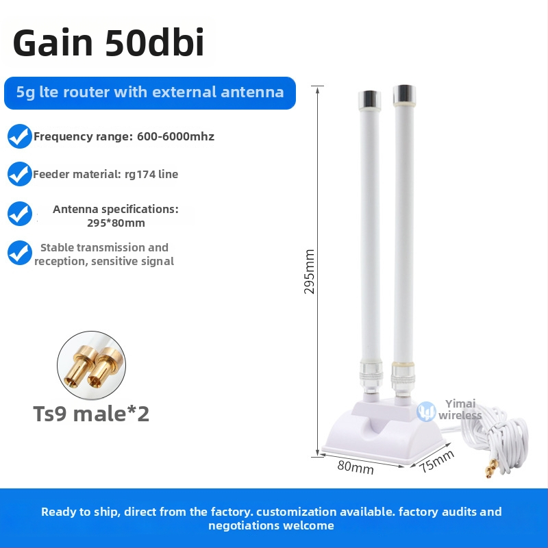 5G routerová anténa pre CPE Pro so TS9 konektorom a externým predlžovacím káblom
