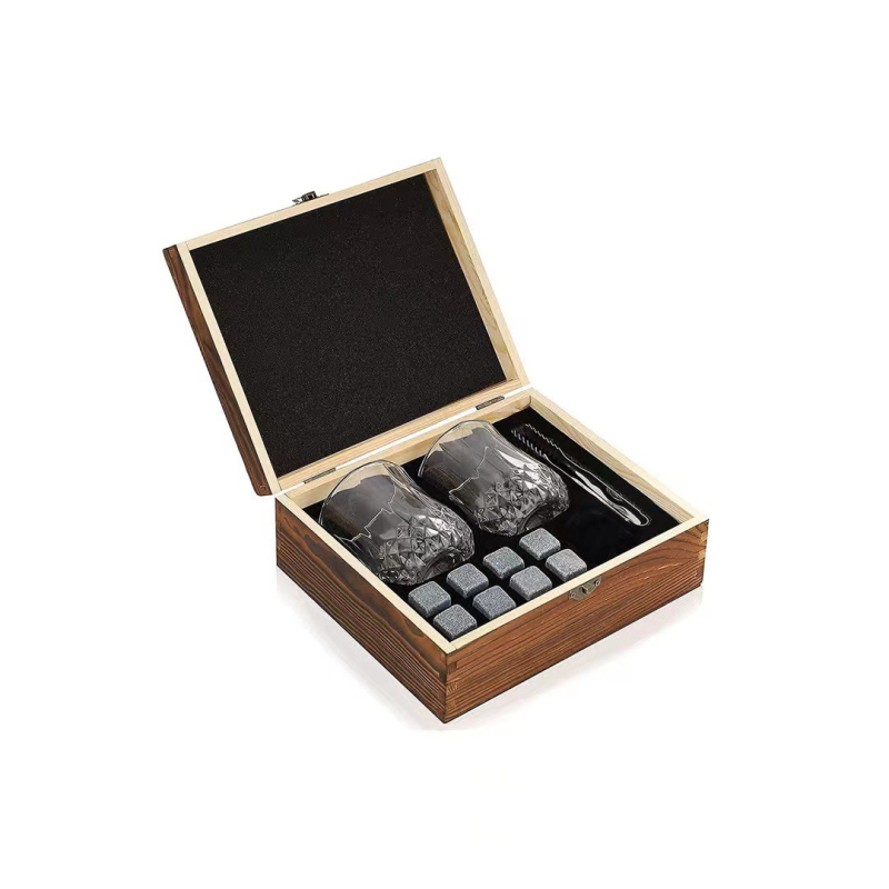 Sada pohárov na whisky v drevenom puzdre, model 69, značka Double elegance, prispôsobiteľný vnútorný objem, značka proti padělaniu