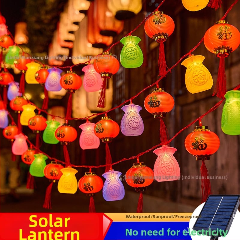 Διακοσμητικό ηλιακό φανάρι – Persimmon σχήματος με τσάντα ευλογίας, IP43, 110V, διάρκεια ζωής 5000 h