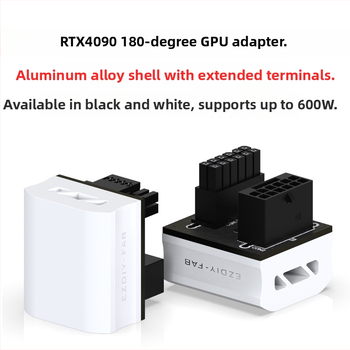 12-pinzová riadiaca hlava napájacieho konektora RTX4090 grafickej karty, 16-pin 12+4P, 180° ohyb, ABS materiál