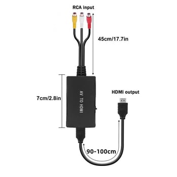 YouHong AV na HDMI pretvarač s kabelom, model Long shell AV to HDTV, 1080P