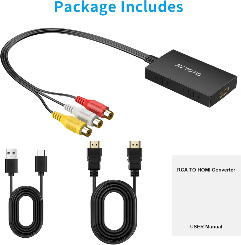 YouHong AV na HDMI pretvarač s kabelom, model Long shell AV to HDTV, 1080P