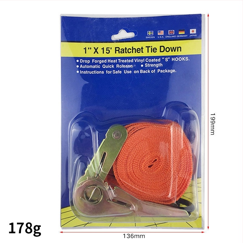 Dinghe Натяжител за ремъци с ratchet механизъм за полиестерни товарни ленти