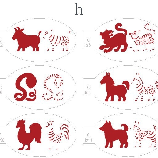 24-dijelni PET šabloni za crtanje lica za dječje Halloween zabave