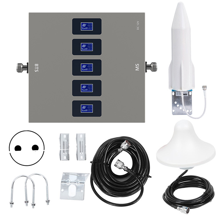 Amplificator de semnal pentru telefonul mobil, cu cinci benzi, pentru interior, acoperire 100–1000 m², suportă 2G/3G/4G/5G, model Sty-gsm/dcs 900-1800