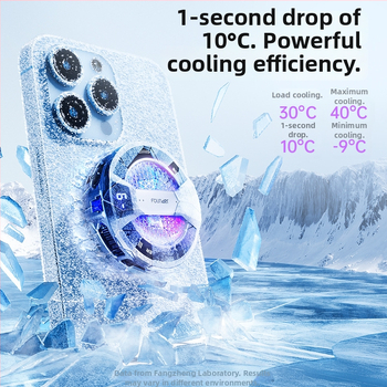 Răcitor ultra-subțire pentru telefon destinat jocurilor, atașare magnetică, răcire rapidă, interfață USB-C, corp din plastic, modele S2pro/S2/S3
