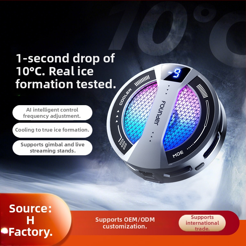 Răcitor ultra-subțire pentru telefon destinat jocurilor, atașare magnetică, răcire rapidă, interfață USB-C, corp din plastic, modele S2pro/S2/S3