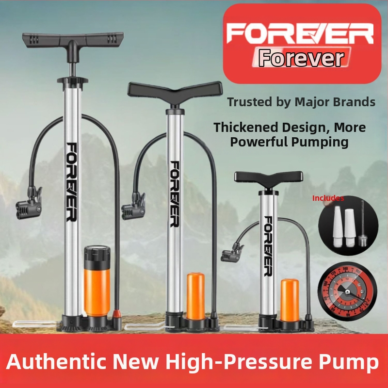 Vysokotlaková ručná pumpa pre bicykel, e-bike, motocykel, auto, domáce použitie a basketbal – viacúčelová
