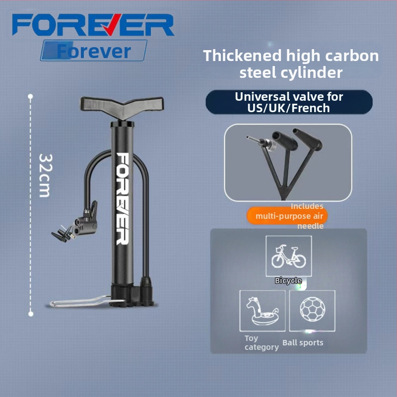Vysokotlaková ručná pumpa pre bicykel, e-bike, motocykel, auto, domáce použitie a basketbal – viacúčelová