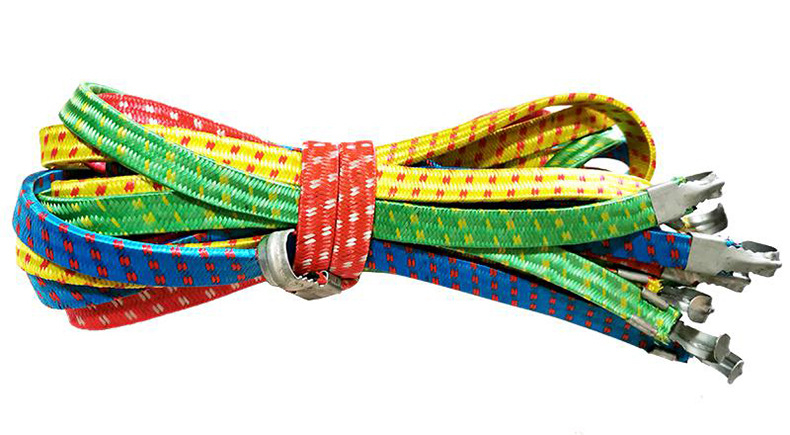 Curea pentru bagaje de bicicletă, din cauciuc, lungimi 1.0-1.8 m, cârlige din fier, din cablu și din fier perforat, sarcină 40 kg