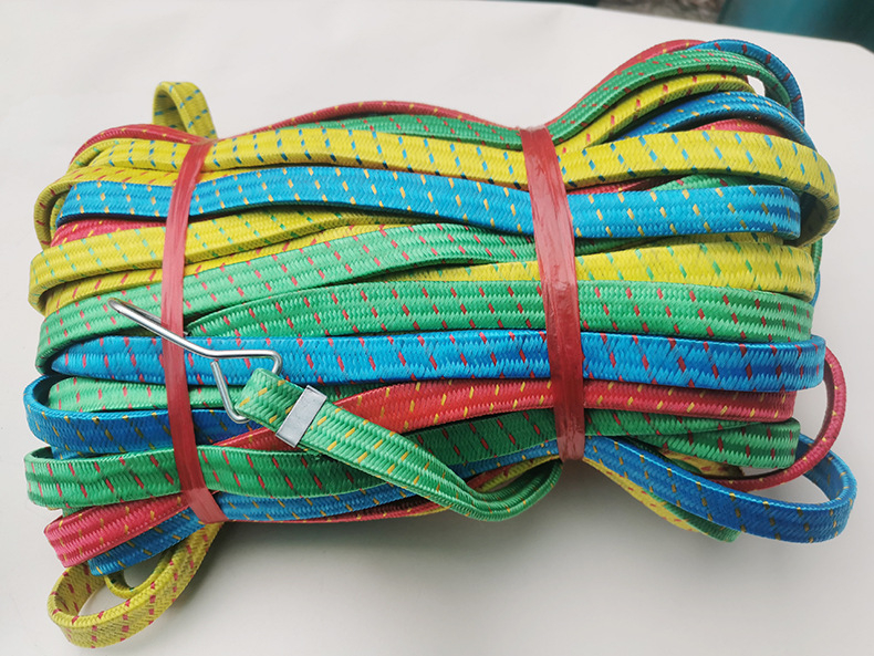 Curea pentru bagaje de bicicletă, din cauciuc, lungimi 1.0-1.8 m, cârlige din fier, din cablu și din fier perforat, sarcină 40 kg