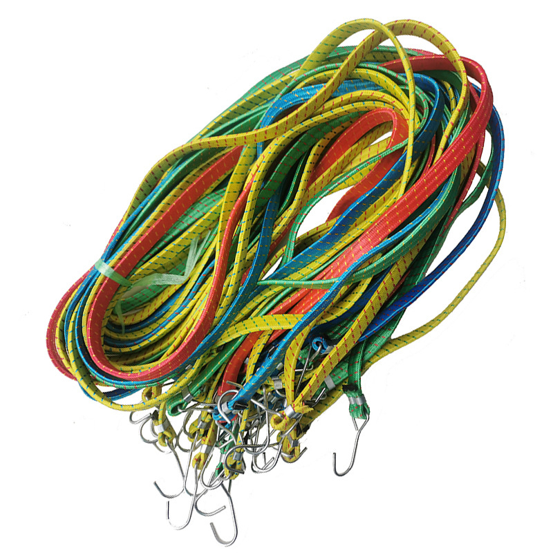 Curea pentru bagaje de bicicletă, din cauciuc, lungimi 1.0-1.8 m, cârlige din fier, din cablu și din fier perforat, sarcină 40 kg