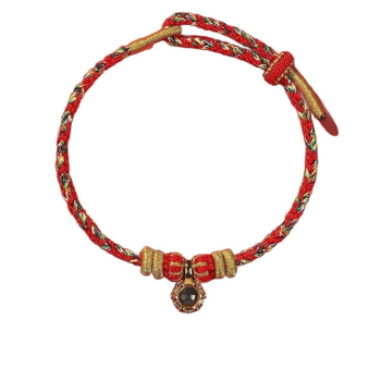 Унисекс гривна от корд, ръчно плетена, с 12 зодийни микрорезбовани мъниста и осем защитни богове, 2026 година на коня