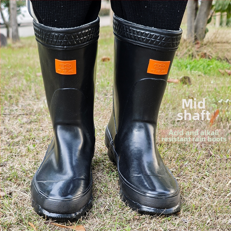 Double Money visoke gumene čizme za kišu za industrijsku i rudarsku upotrebu – vodonepropusne, protuklizne, otporne na habanje, otporne na kiseline i baze