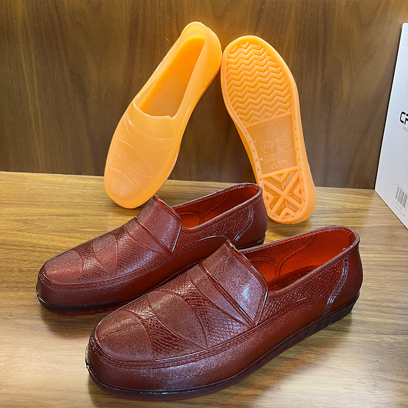 Muške kišne cipele od PVC s plastičnom sole — vodootporne, protuklizne, otporne na habanje
